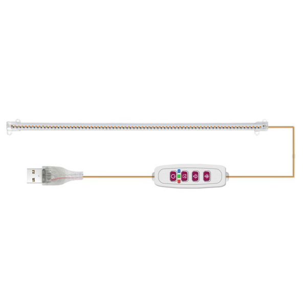 LED Plant Growth Lamp Time Potted Plant Intelligent Remote Control Cabinet Light, Style: 50cm One Head) (Pink) - Image 2