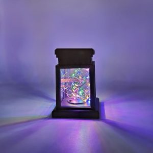 Solar LED Starry Wind Lantern Festival Decoration Retro Copper Wire String Light (Colorful)