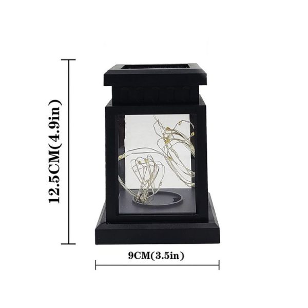 Solar LED Starry Wind Lantern Festival Decoration Retro Copper Wire String Light (Colorful) - Image 3