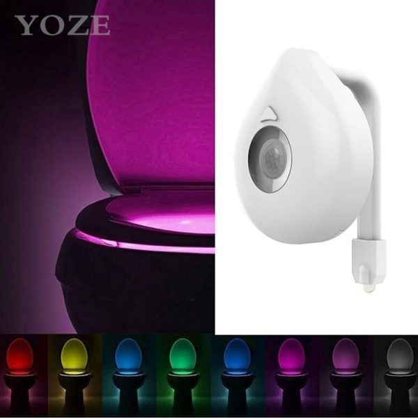 1705 Toilet Light Human Body Induction Night Light LED Toilet Night Light (8 Color)