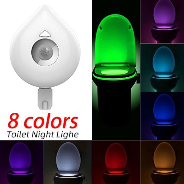 1705 Toilet Light Human Body Induction Night Light LED Toilet Night Light (8 Color) - Image 5