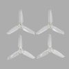 RCSTQ Drone Aircraft Transparent Three-Blade Propeller For DJI FPV (Two Pairs)