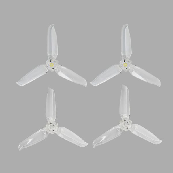 RCSTQ Drone Aircraft Transparent Three-Blade Propeller For DJI FPV (Two Pairs)