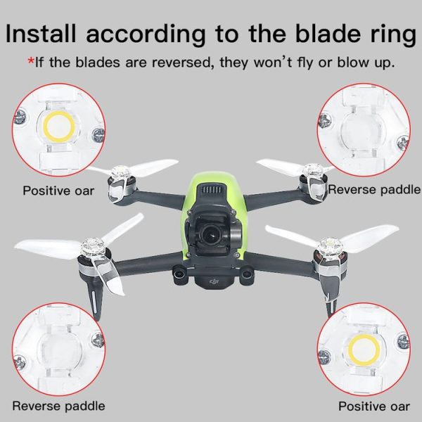 RCSTQ Drone Aircraft Transparent Three-Blade Propeller For DJI FPV (Two Pairs) - Image 4