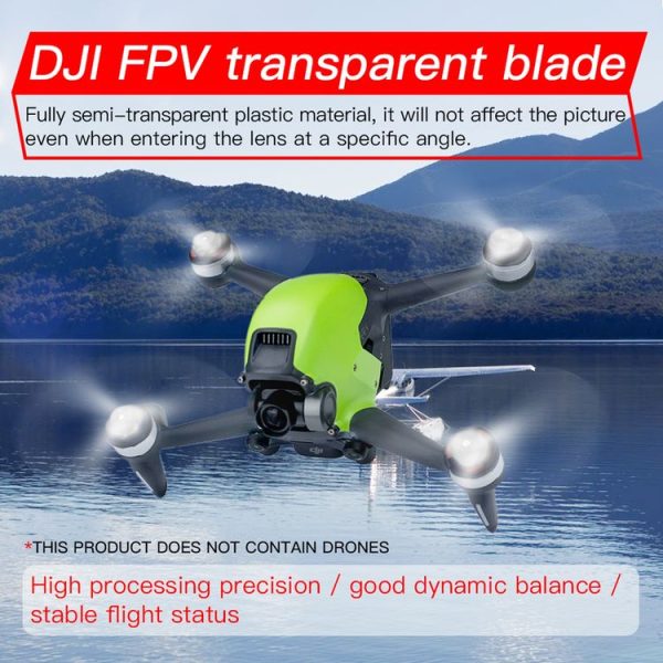 RCSTQ Drone Aircraft Transparent Three-Blade Propeller For DJI FPV (Two Pairs) - Image 7