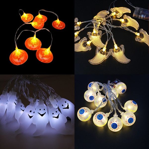 Warm White 1.5m 10LEDs LED Halloween Cartoon Atmosphere Decorative Light String (White Ghost) - Image 2