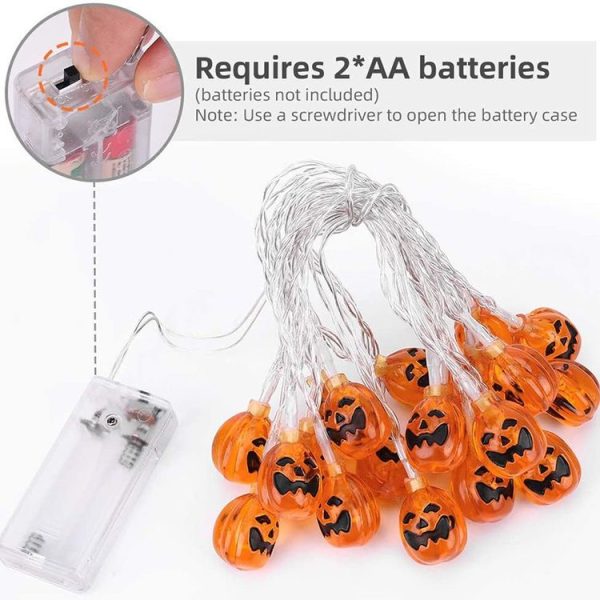 Warm White 1.5m 10LEDs LED Halloween Cartoon Atmosphere Decorative Light String (White Ghost) - Image 3