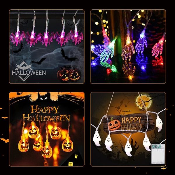 Warm White 1.5m 10LEDs LED Halloween Cartoon Atmosphere Decorative Light String (White Ghost) - Image 5