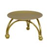 Geometric Three-Dimensional Round Wrought Iron Candle Holder Desktop Ornaments, Color: Gold