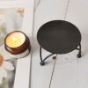Geometric Three-Dimensional Round Wrought Iron Candle Holder Desktop Ornaments, Color: Gold - Image 4