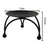 Geometric Three-Dimensional Round Wrought Iron Candle Holder Desktop Ornaments, Color: Gold - Image 5