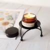 Geometric Three-Dimensional Round Wrought Iron Candle Holder Desktop Ornaments, Color: Gold - Image 6