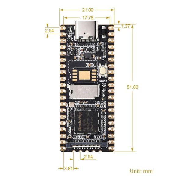 Waveshare LuckFox Pico RV1103 Linux Micro Development Board without Header - Image 4