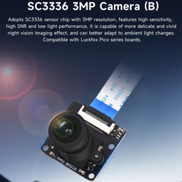 Waveshare 25553 SC3336 3MP 1 / 2.8-Inch F2.0 Camera Module (B) - Image 3