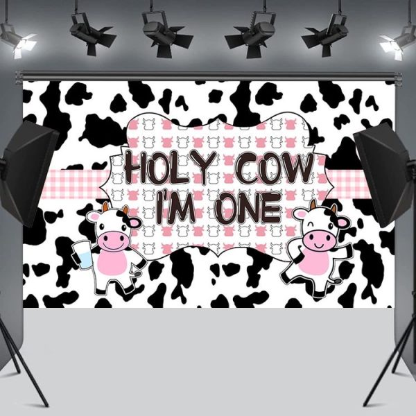 180x110cm Cartoon Cow Theme Birthday Party Decoration Background Cloth Photography Banner (2023SRB133) - Image 3