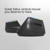 DELUX M618DB 6-Keys 1600 DPI RGB Vertical Wireless Bluetooth Dual-Mode Mouse (Lithium Bluetooth Version) - Image 3