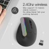 DELUX M618DB 6-Keys 1600 DPI RGB Vertical Wireless Bluetooth Dual-Mode Mouse (Lithium Bluetooth Version) - Image 6