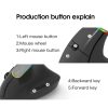 DELUX M618DB 6-Keys 1600 DPI RGB Vertical Wireless Bluetooth Dual-Mode Mouse (Lithium Bluetooth Version) - Image 8