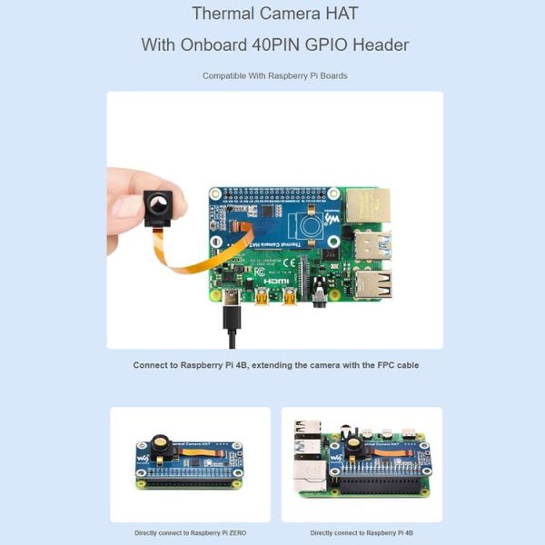 Waveshare Long-Wave IR Thermal Imaging Camera Module, 80x62 Pixels, 45degFOV (Type-C Port) - Image 5