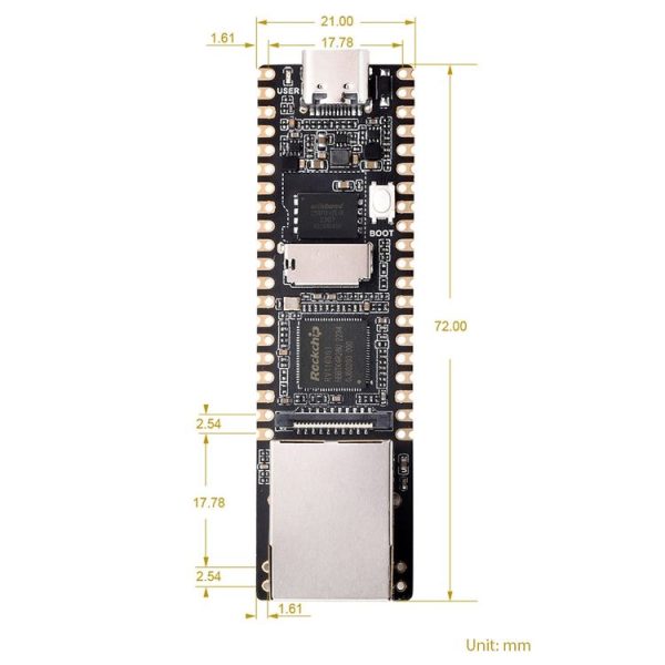 Waveshare LuckFox Pico Plus RV1103 Linux Micro Development Board, With Ethernet Port with Header - Image 4