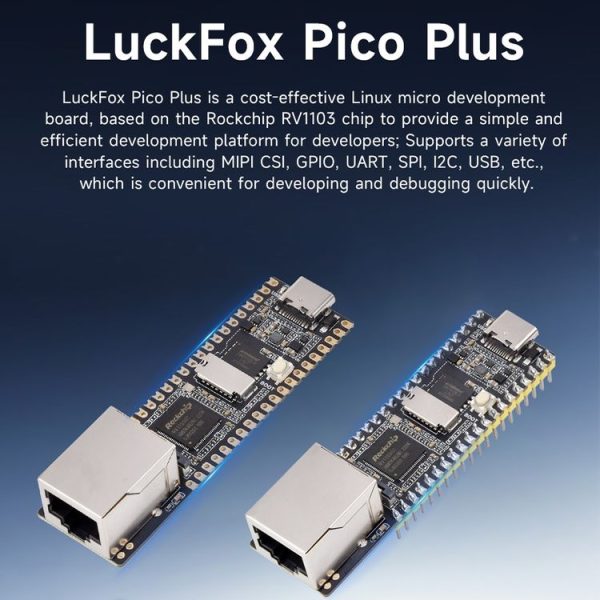 Waveshare LuckFox Pico Plus RV1103 Linux Micro Development Board, With Ethernet Port with Header - Image 5