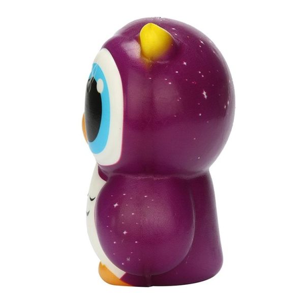 3 PCS Simulation Owl Shape Squishy Slow Rising Toy Slow Rebound PU Stress Reliever Squeeze Toy (Purple) - Image 4