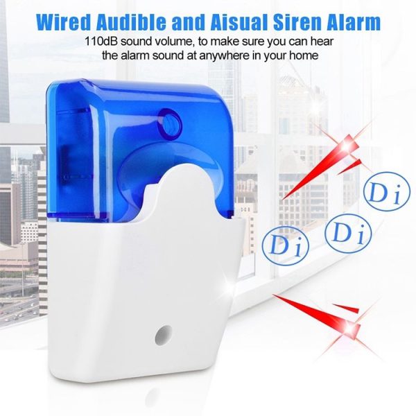 LY-103 Sound And Light Alarm Emergency Call For Help Connection Type Alarm, Specification: 24V (Red) - Image 5