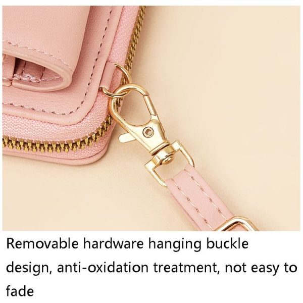 JLF012 Touch Screen Mobile Phone Bag Women Messenger Shoulder Bag (Brown) - Image 4