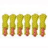 4m x 6 Rolls Outdoor Camping Tent Canopy Wind Rope Luminous Multi-Function Wind Rope Buckle Tent Fixed Rope (S Buckle-Yellow)