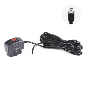 H508 OBD Car Charger Driving Recorder Power Cord 12 / 24V To 5V With Switch Low Pressure Protection Line, Specification: Mini Straight