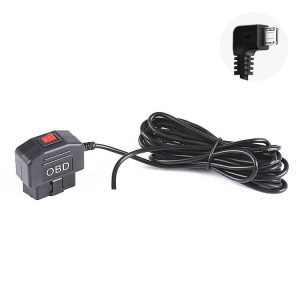 H508 OBD Car Charger Driving Recorder Power Cord 12 / 24V To 5V With Switch Low Pressure Protection Line, Specification: Micro Right Elbow