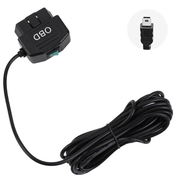 H507 Driving Recorder OBD Step-down Line Car ACC Three-Core Power Cord 12 / 24V To 5V 3A Low Pressure Protection Line, Specification: Mini Straight