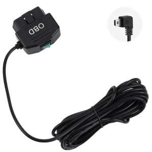 H507 Driving Recorder OBD Step-down Line Car ACC Three-Core Power Cord 12 / 24V To 5V 3A Low Pressure Protection Line, Specification: Mini Left Elbow