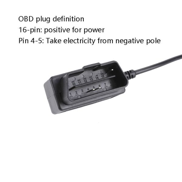 H507 Driving Recorder OBD Step-down Line Car ACC Three-Core Power Cord 12 / 24V To 5V 3A Low Pressure Protection Line, Specification: Micro Left Elbow - Image 4