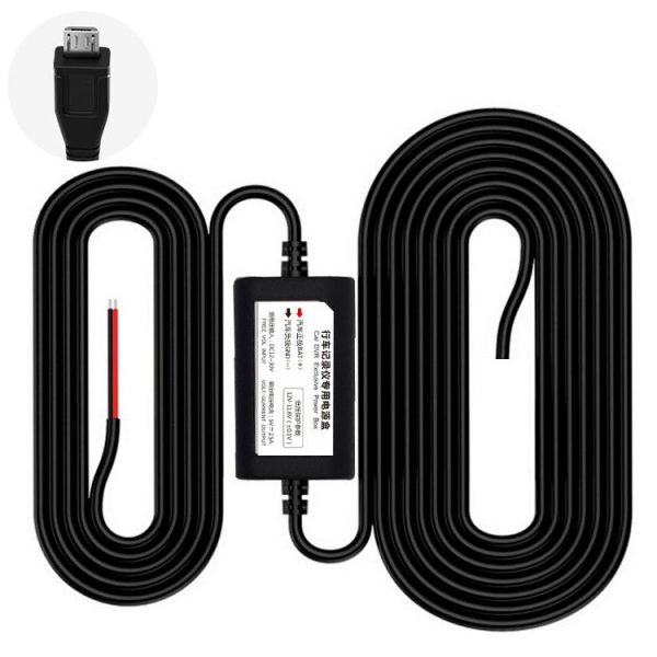 Car OBD Low-Voltage Protection Parking Monitor Power Cord 12V Turn 5V 2.5A Step-down Line, Specification: Micro Straight