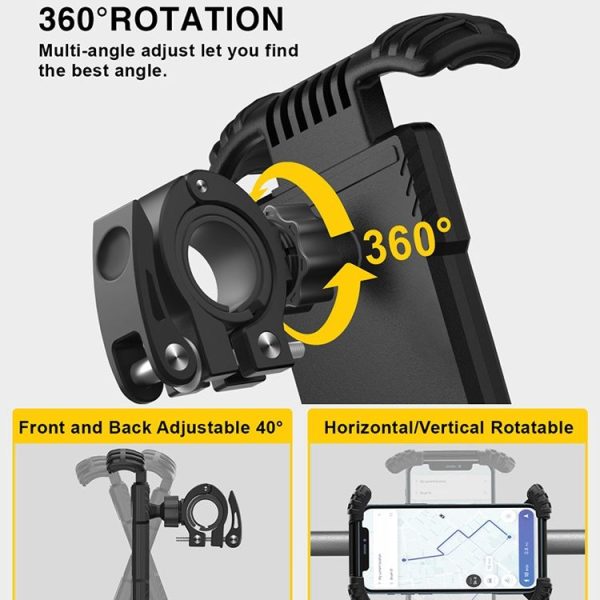 H18 Bicycle Mobile Phone Bracket Motorcycle Single-Handed Operation Mobile Phone Navigation Frame - Image 4