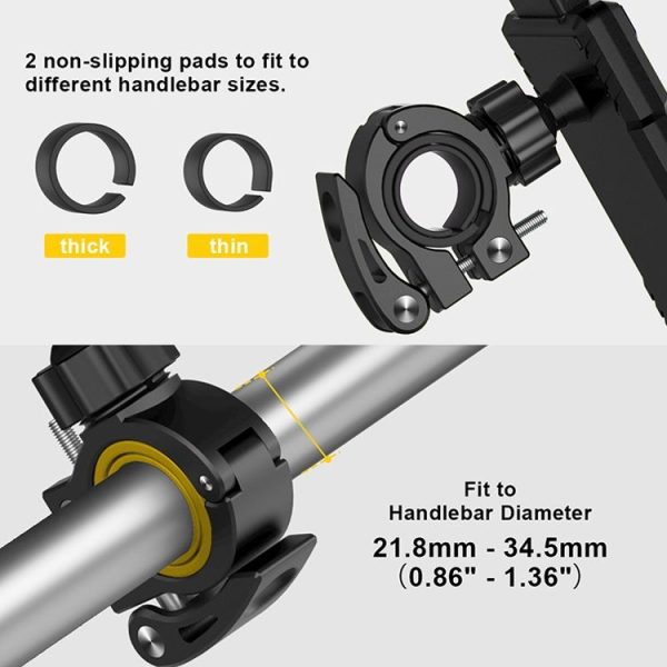 H18 Bicycle Mobile Phone Bracket Motorcycle Single-Handed Operation Mobile Phone Navigation Frame - Image 5