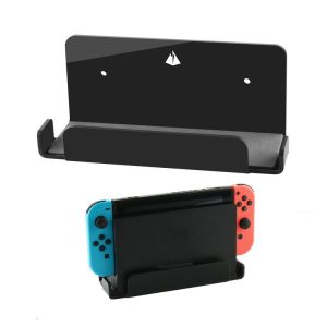 Game Console Wall Storage Bracket Game Console Accessories Storage Rack For Nintendo Switch (Black)
