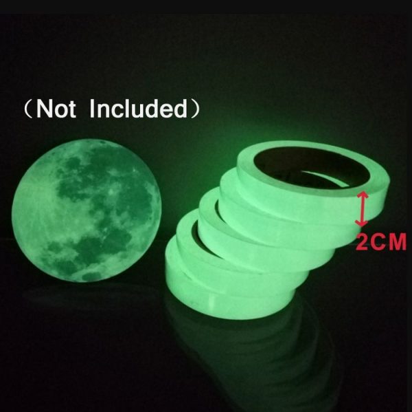 5 Rolls Home Decoration Baseboard Luminous Strip Safe Passage Warning Fluorescent Sticker, Specification: 2cmx100cm (Light Green) - Image 2