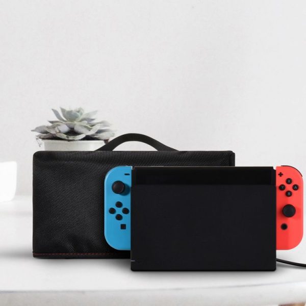 Game Console Protective Sleeve Carrying Strap Waterproof Nylon Protective Cover For Nintendo Switch (Black) - Image 6