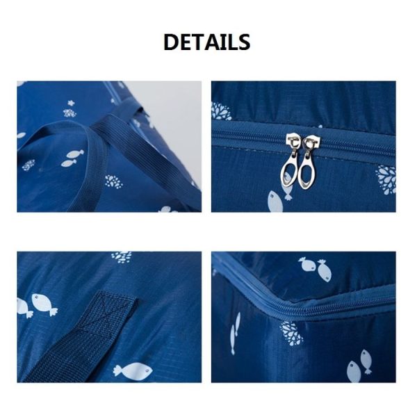 Oxford Cloth Quilt Moisture-Proof & Waterproof Storage Bag Zipper Portable Moving Luggage Bag, Specification: 55x33x20cm (Blue Triangle) - Image 4