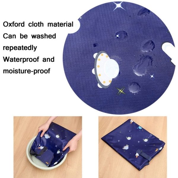 Oxford Cloth Quilt Moisture-Proof & Waterproof Storage Bag Zipper Portable Moving Luggage Bag, Specification: 55x33x20cm (Blue Triangle) - Image 5