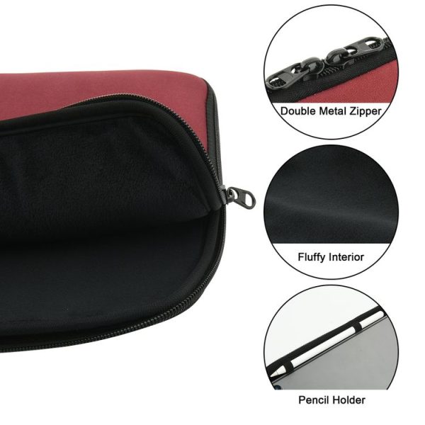 Neoprene Tablet Computer Protection Bag Storage Liner Bag for Laptops / Tablets Within 13 Inches (Brick Red) - Image 4