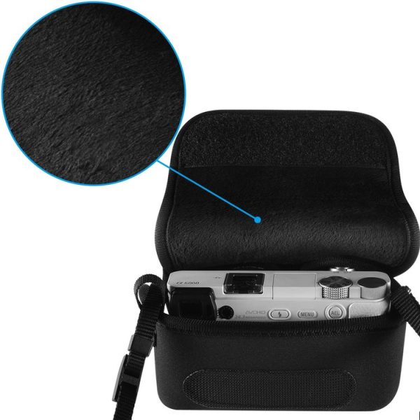 HG01 Neoprene One-Shoulder Zipper Camera Bag For Sony SLR Camera Small Bag - Image 4