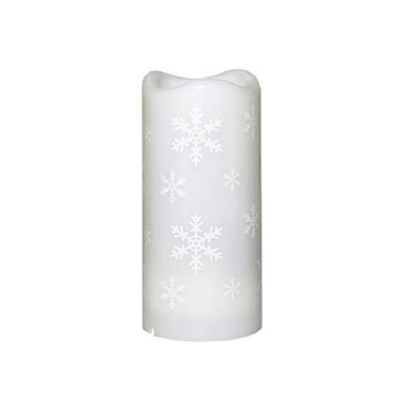 LED Candle Projection Lamp Christmas LED Decoration Night Light (Snowflake)