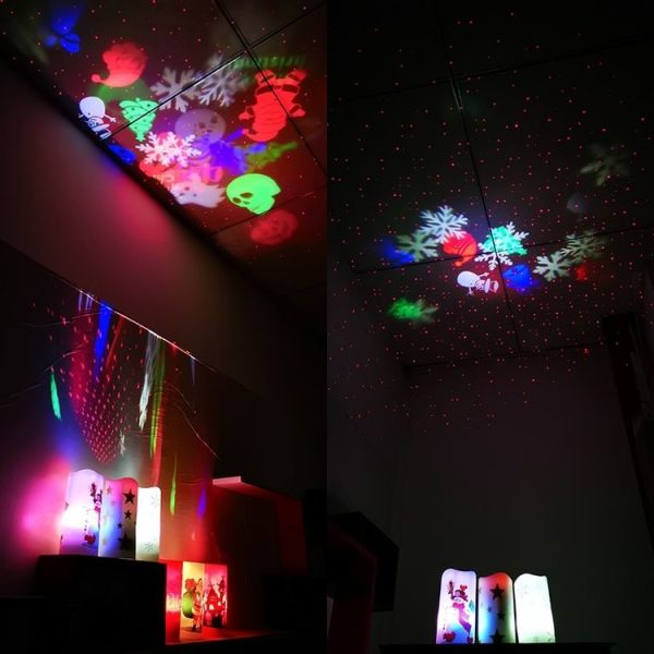 LED Candle Projection Lamp Christmas LED Decoration Night Light (Snowflake) - Image 5