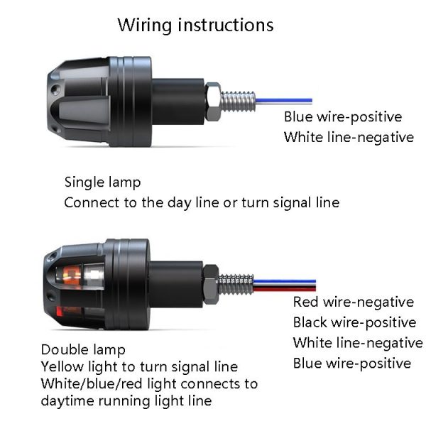 Motorcycle Universal Modified LED Hand Blocks Light (Double Lamp Red) - Image 6