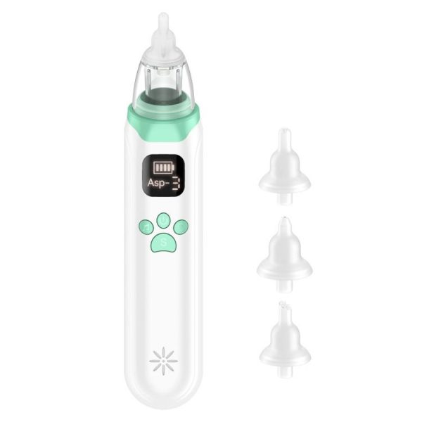 Infant Electric Nasal Aspirator With 3-gear Adjustable Nasal Clearer (White)