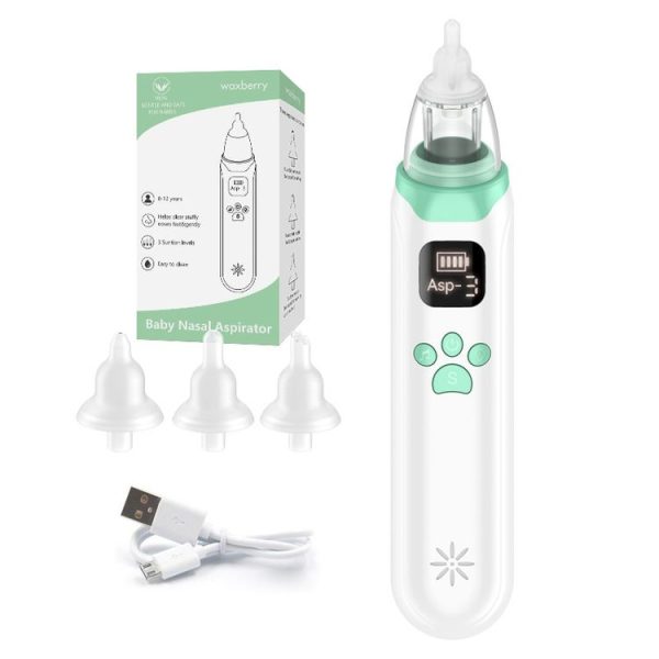 Infant Electric Nasal Aspirator With 3-gear Adjustable Nasal Clearer (White) - Image 2