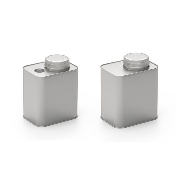 Square Tinplate Metal Sealed Cans Coffee Bean Powder Tin Cans, Specification: With Air Valve - Image 2